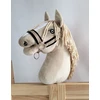 Super Hobby Horse Reguliuojamas kantaras hobi arkliukui – smėlio su juoda pūkine apdaila