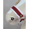 Super Hobby Horse Reguliuojamas kantaras hobi arkliukui – burgundinis su balta pūkine apdaila