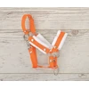 Super Hobby Horse Reguliuojamas kantaras hobi arkliukui – oranžinis su balta pūkine apdaila