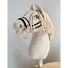 Super Hobby Horse Reguliuojamas kantaras hobi arkliukui – rožinis su juoda pūkine apdaila