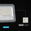 10W LED prožektorius su saulės baterija ir judesio davikliu, pilkas, 6000K