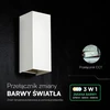 Sieninis šviestuvas 10W LED sieninis fasado šviestuvas, baltas, 2700/3200/4000K, IP65, šviečia į viršų ir į apačią