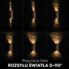 Sieninis šviestuvas 10W LED sieninis fasado šviestuvas, rūdžių sp., 2700/3200/4000K, IP65, šviečia į viršų ir į apačią