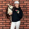 Skippi Didelis žaislinis jojamas arklys su pavadžiais, vaikams nuo 3 metų, rankų darbo, juodas