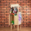 Skippi Medinė dviguba žirgų tvartelio lentyna vaikams nuo 3 metų, reguliuojamo aukščio, rankų darbo