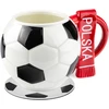 Sprintigo Didelis futbolo formos puodelis su 700 ml talpa ir silikonine padėkliuke, futbolo gerbėjams