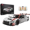 Techniniai konstruktoriaus blokai 1:8 Audi R8 LMS GT3 balti