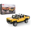 Techniniai konstruktoriaus blokeliai 1:30 Hummer EV geltoni
