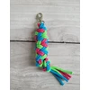 Super Hobby Horse Pavadėlis hobi arkliukui, dvigubas, šviesiai žalias/turkio/tamsiai rožinis