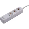 Ilgintuvas 3-vietis V-TAC, 2usb jungtys, 3G1.5MM2 X 5M, baltas