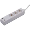 Ilgintuvas 3-vietis V-TAC, 2usb jungtys, 3G1.5MM2 X 1.5M, baltas