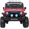 Vaikiškas elektrinis džipas 4x4 su LED šviesomis ir saugos diržais, nuo 3 metų