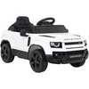 Vaikiškas Land Rover Defender baltas elektromobilis 12V