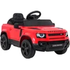 Vaikiškas Land Rover Defender raudonas elektromobilis 12V