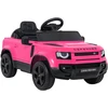 Vaikiškas Land Rover Defender rožinis elektromobilis 12V