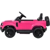 Vaikiškas Land Rover Defender rožinis elektromobilis 12V