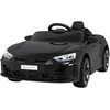 Vaikiškas nuotolinio valdymo Audi RS E-Tron GT elektromobilis su LED šviesomis, 3 greičiai, juodas