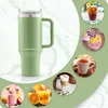 Vakuuminis termosas-puodelis su šiaudeliu 1180 ml, žalias Berdsen
