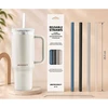 Vakuuminis termosas-puodelis su šiaudelių rinkiniu 1180 ml Berdsen kremas