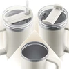 Vakuuminis termosas-puodelis su šiaudeliu 1180 ml Berdsen kremas