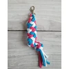 Super Hobby Horse Pavadėlis hobi arkliukui, dvigubas, tamsiai rožinis/turkio/baltas