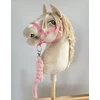 Super Hobby Horse Pavadėlis hobi arkliukui, dviguba virvė, rožinis