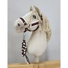 Super Hobby Horse Pavadėlis hobi arkliukui, dviguba virvė, balta-ruda