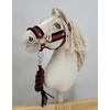 Super Hobby Horse Pavadėlis hobi arkliukui, juodas-burgundiškas