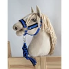 Super Hobby Horse Pavadėlis hobi arkliukui, juodai mėlynas dvigubas kordas
