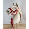 Super Hobby Horse Pavadėlis hobi arkliukui, juoda-raudona virvė