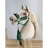 Super Hobby Horse Pavadėlis hobi arkliukui, juodai žalias, pintas