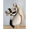 Super Hobby Horse Pavadėlis hobi arkliukui iš dvigubos virvės – juodas