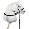 Super Hobby Horse Hobio žirgo kamanos su pavadžiu – juodos
