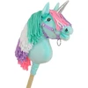 Super Hobby Horse Hobby Horse vienaragis lazdoje su spalvota karčiene ir sidabriniu ragu