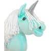 Super Hobby Horse Hobby Horse vienaragis ant lazdos mėtinės spalvos su balta karčiene