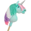 Super Hobby Horse Hobby Horse vienaragis lazdoje su spalvota karčiene ir sidabriniu ragu