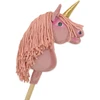 Super Hobby Horse Vienaragis ant lazdos Hobby Horse pastelinės rožinės spalvos A4