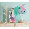 Super Hobby Horse Hobby Horse vienaragis lazdoje su spalvota karčiene ir sidabriniu ragu