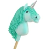 Super Hobby Horse Hobby Horse vienaragis ant lazdos mėtų spalvos su sidabriniu ragu
