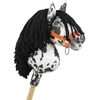 Super Hobby Horse Hobby Horse lazdelinis arkliukas leopardinis su juoda karčiene A4