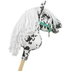 Super Hobby Horse Hobby Horse lazdelinis arkliukas leopardinis su balta karčiais A4