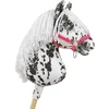 Super Hobby Horse Medinis žaislinis arkliukas leopardinis su balta karčia