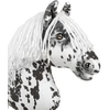 Super Hobby Horse Medinis žaislinis arkliukas leopardinis su balta karčia