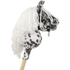 Hobby Horse lazdelinis arkliukas Premium leopardinis su balta karčiais A5