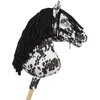 Super Hobby Horse Medinis žirgas su kotu – leopardinis, juoda karčia
