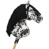 Super Hobby Horse Medinis žirgas su kotu – leopardinis, juoda karčia