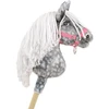 Hobby Horse lazdelinis arkliukas su balta karčiene Super Hobby Horse Premium