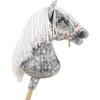 Super Hobby Horse Medinis hobio arkliukas pilkas su balta karčia