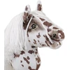 Hobby Horse lazdelinis arkliukas Premium rudas leopardinis su balta karčiais