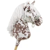 Hobby horse arkliukas Super Hobby Horse Premium – rudas leopardinis arkliukas su baltais karčiais A3